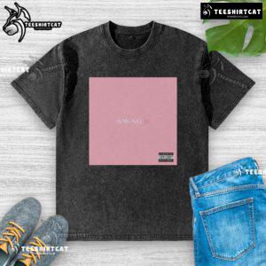 Premium Swag II Justin Bieber washed t-shirt featuring a stylish design and soft fabric for ultimate comfort.
