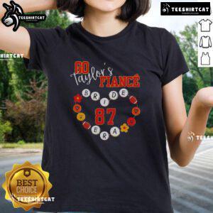 Premium Swift Travis Engagement Tee for ladies featuring football number 87, perfect for fans and brides-to-be.