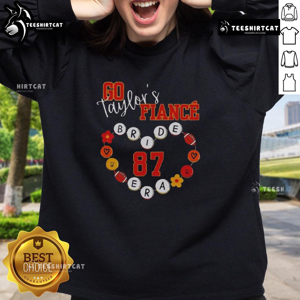 Alt Text: Premium Swift Travis Engagement sweatshirt for brides, featuring football number 87 design, perfect for Taylor fans.