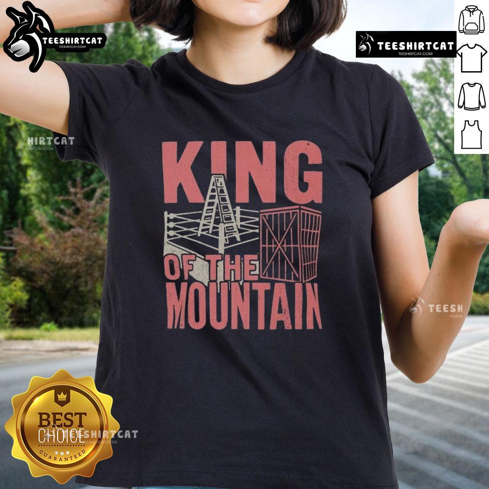 Premium TNA King of the Mountain ladies tee featuring a stylish design, perfect for fans of wrestling apparel.