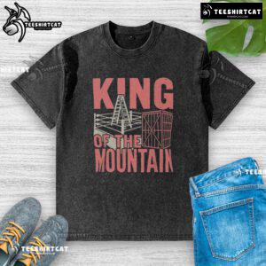 Premium TNA King of the Mountain washed t-shirt featuring a vintage design and soft fabric for ultimate comfort.