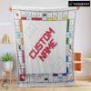 Pretty Classic Monopoly Board Game Blanket Fleece Customized Blanket