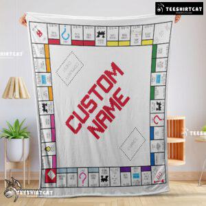 Pretty Classic Monopoly Board Game Blanket Fleece Customized Blanket