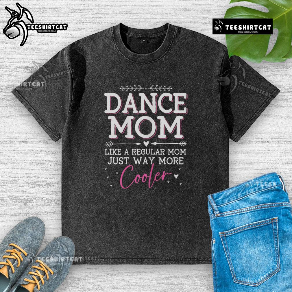 Pretty dancing women's dance mom washed t-shirt featuring a stylish design perfect for dance enthusiasts and moms.