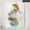 Pretty Disney Cartoon Jasmine Princess Blanket Fleece Customized Blanket