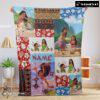 Pretty Disney Cartoon Moana Family With Friends Blanket Fleece Customized Blanket