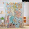 Pretty Disney Cinderella Elegant Princess Bloom Blanket Fleece Customized Blanket