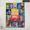 Pretty Disney Inside Out Colorful Collage Blanket Fleece Customized Blanket