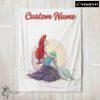 Pretty Disney The Little Mermaid Delicate And Painterly Blanket Fleece Customized Blanket