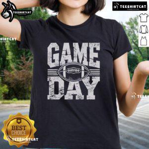 Stylish ladies' tee for football season game day, featuring a trendy design perfect for sports fans.