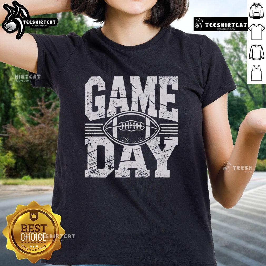 Stylish ladies' tee for football season game day, featuring a trendy design perfect for sports fans.