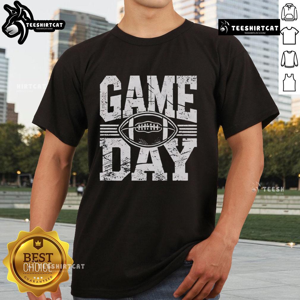 Pretty football season game day sports t-shirt featuring vibrant colors and a stylish design for fans.