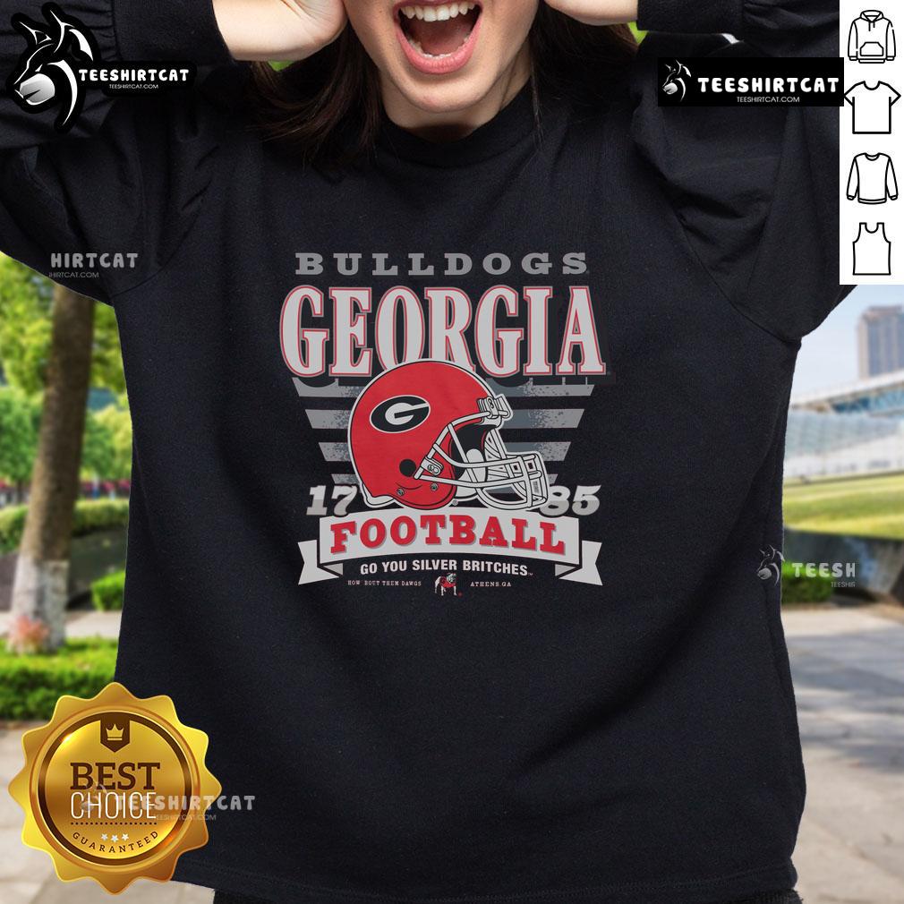 Pretty Georgia Bulldogs Stripe Splash Sweatshirt in vibrant colors, perfect for game day or casual wear.