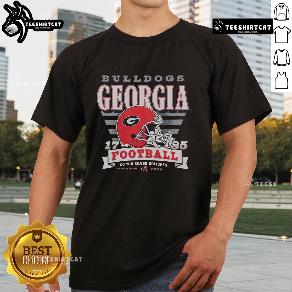 Pretty Georgia Bulldogs Stripe Splash T-Shirt featuring vibrant colors and a stylish design for fans.