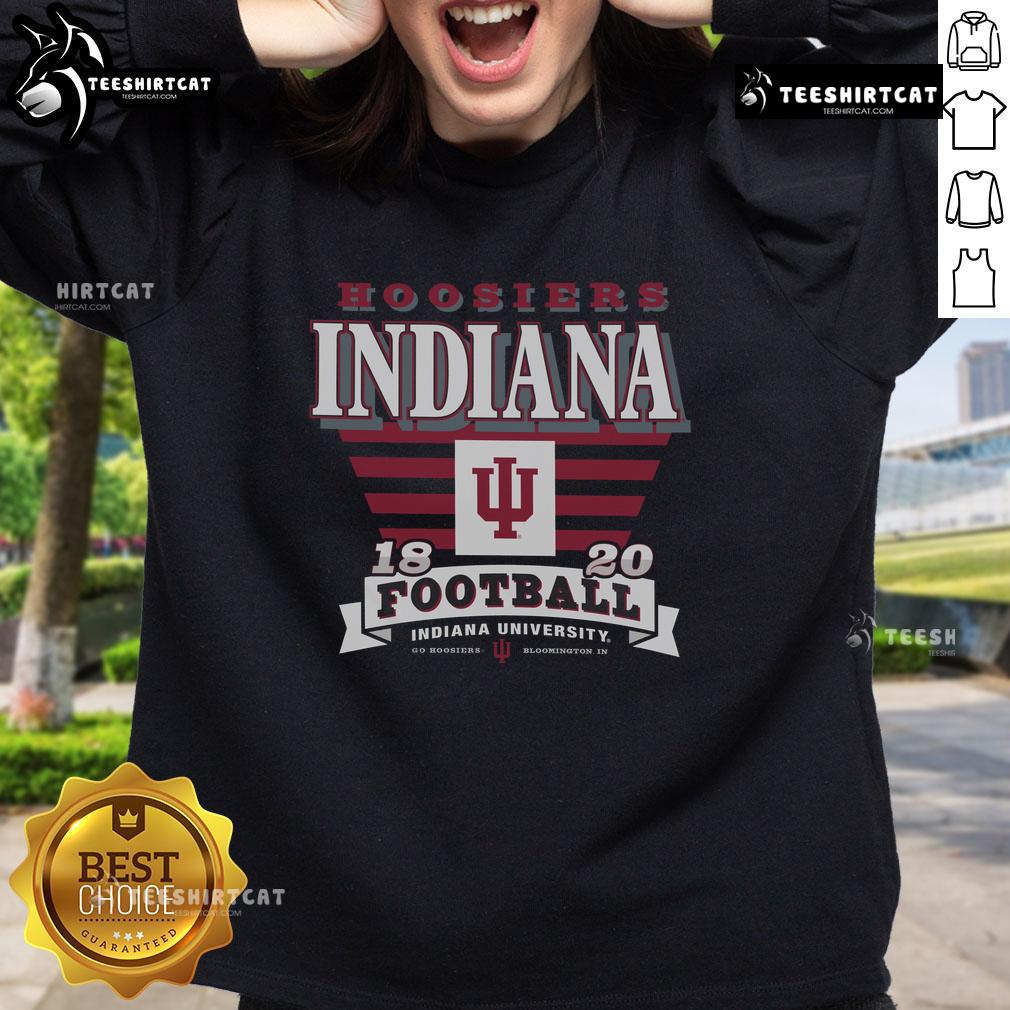 Alt Text: Stylish Indiana Hoosiers Stripe Splash Sweatshirt, perfect for fans showcasing team spirit and comfort.