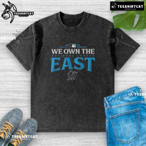 Pretty Miami Marlins 2025 We Own The American League East Division Champions washed t-shirt design showcasing team pride.