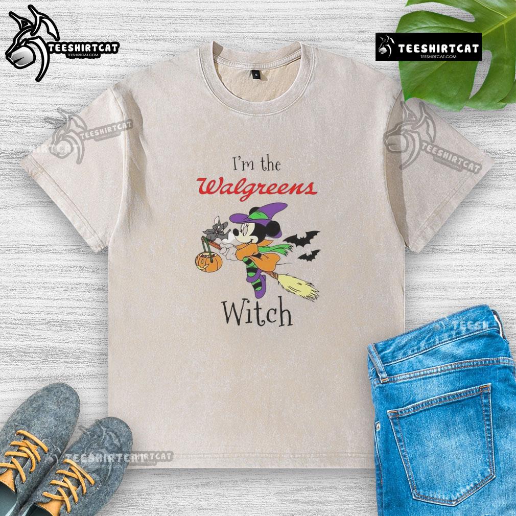Pretty Minnie Mouse Halloween washed t-shirt for kids, perfect for trick-or-treating at Walgreens this Halloween.