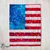 Pretty Watercolor American Flag Distressed USA Patriotic Blanket Fleece Blanket