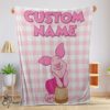Pretty Winnie The Pooh Piglet Blanket Fleece Customized Blanket
