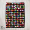 Pretty World Flags Grid Colorful International Countries Flag Blanket Fleece Blanket