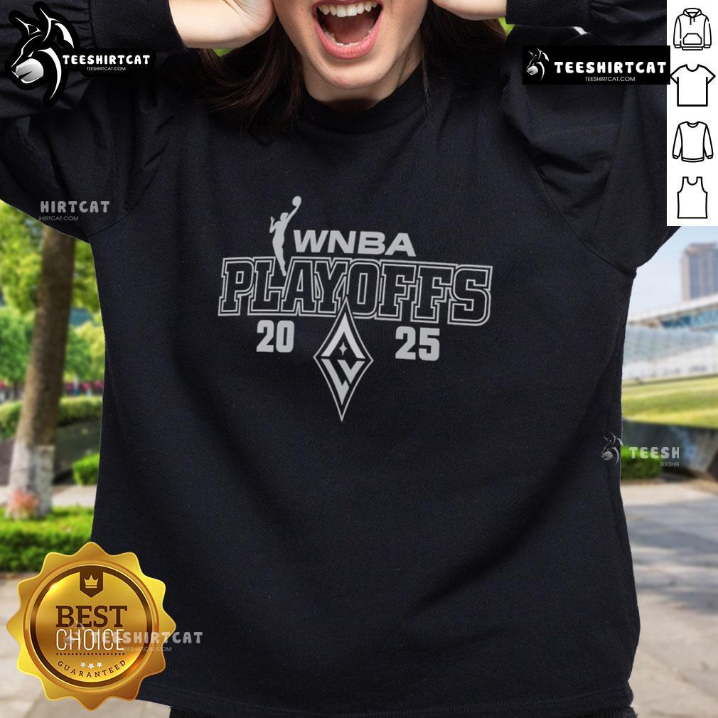 Top Las Vegas Aces 2025 WNBA Playoffs logo sweatshirt featuring vibrant team colors and design, perfect for fans.