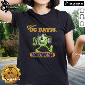 Top Monster Disney UC Davis Bookworm Ladies Tee featuring vibrant graphics and a comfortable fit for fans and book lovers.