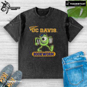 Top Monster Disney UC Davis Bookworm Washed T-Shirt featuring a fun design perfect for fans and casual wear.