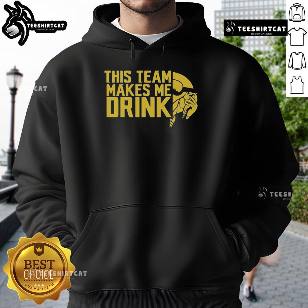 Cozy Minnesota Vikings logo hoodie from Top This Team Makes Me Drink, perfect for football fans and chilly game days.