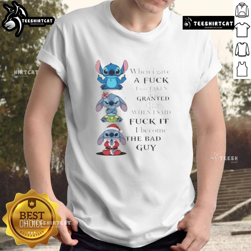 Good Stitch 'When I Gave A Fuck' T-Shirt, expressing the sentiment of being taken for granted and embracing self-worth.