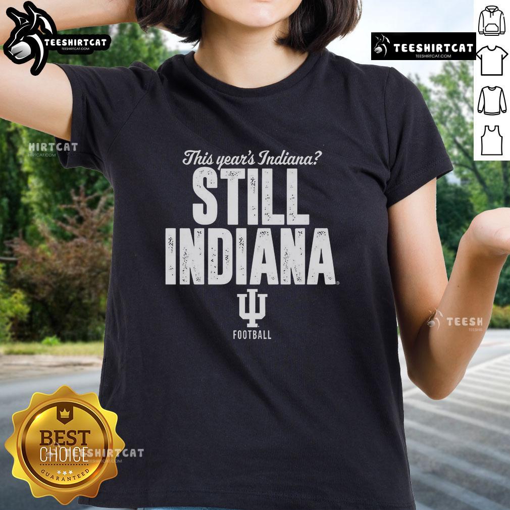 Hot Indiana Hoosiers football ladies tee showcasing team spirit and style for fans this season.