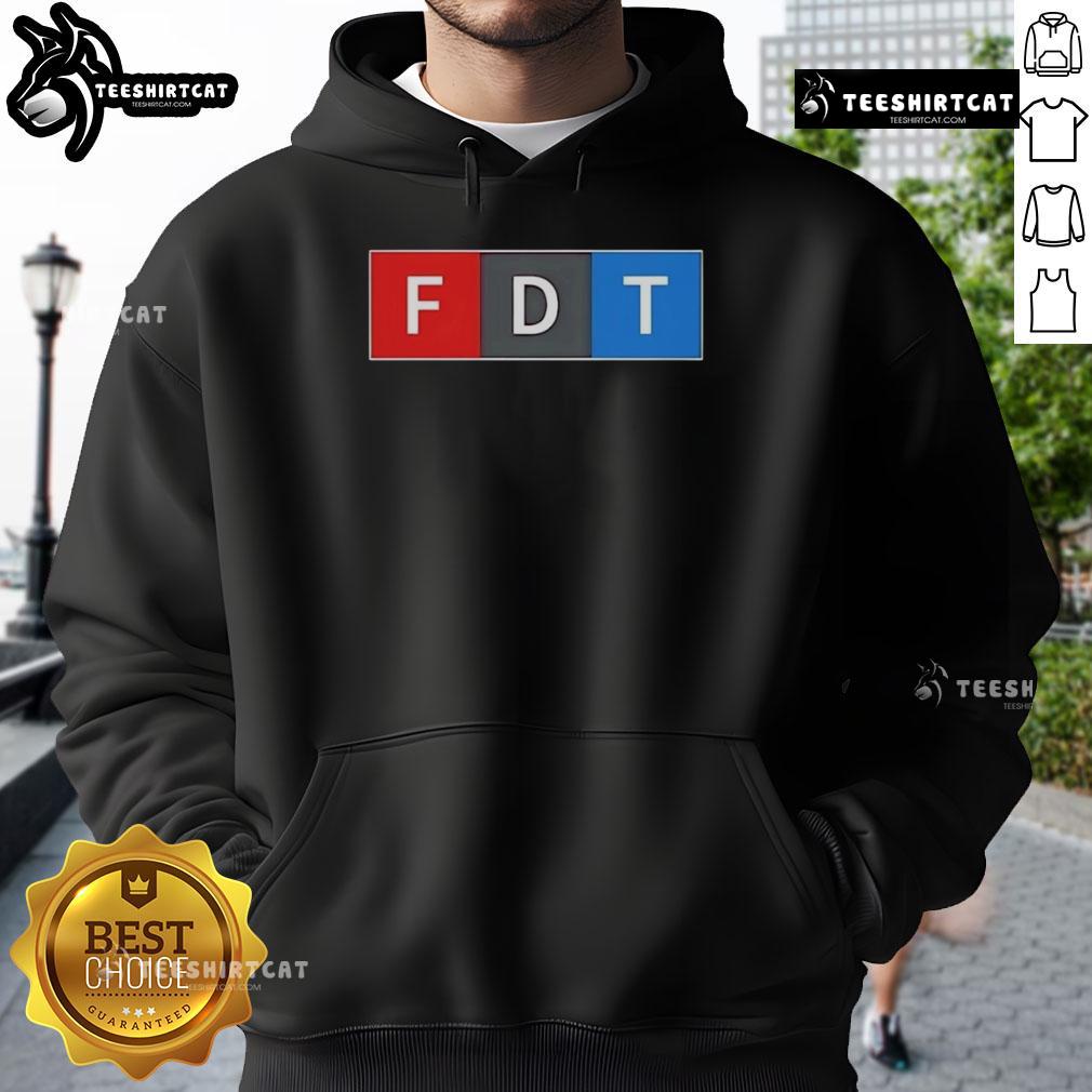 Stylish Nice FDT F Donald Trump hoodie featuring bold graphics, perfect for supporters and casual wear.