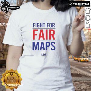 Nice Fight For Fair Maps Ladies Tee featuring a stylish design promoting fair voting and equality in elections.
