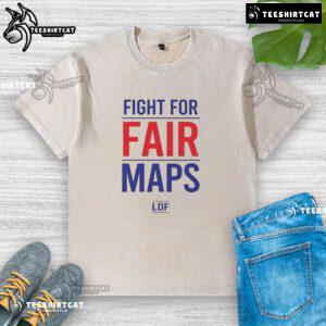 Nice Fight for Fair Maps washed t-shirt featuring a bold graphic design promoting electoral fairness and justice.