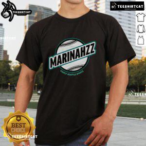 Nice Marinahzz Simply Seattle Sports Seattle Mariners T-Shirt featuring a stylish design in team colors, perfect for fans.