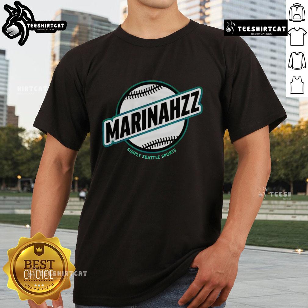 Nice Marinahzz Simply Seattle Sports Seattle Mariners T-Shirt featuring a stylish design in team colors, perfect for fans.