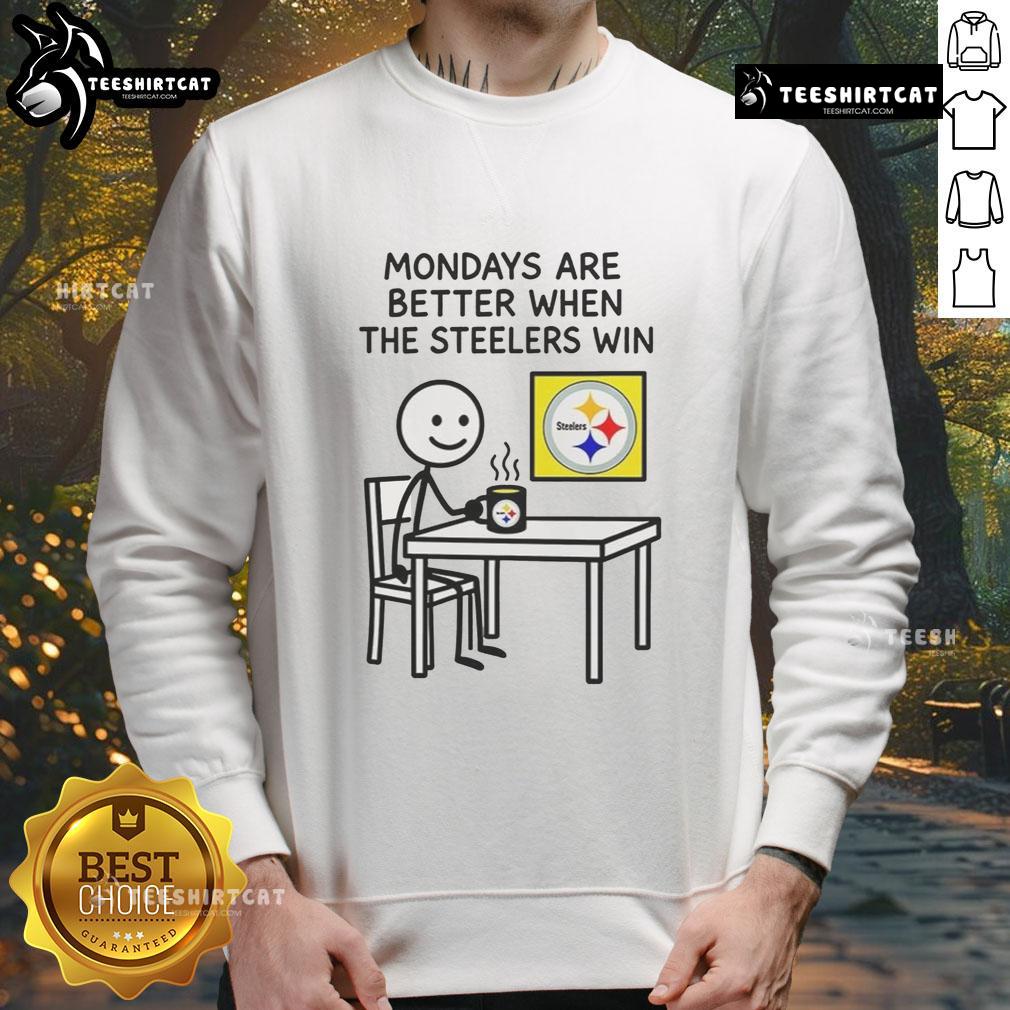 Alt Text: Pittsburgh Steelers NFL 2025 meme sweatshirt for a cozy, nice Monday vibe with team spirit.