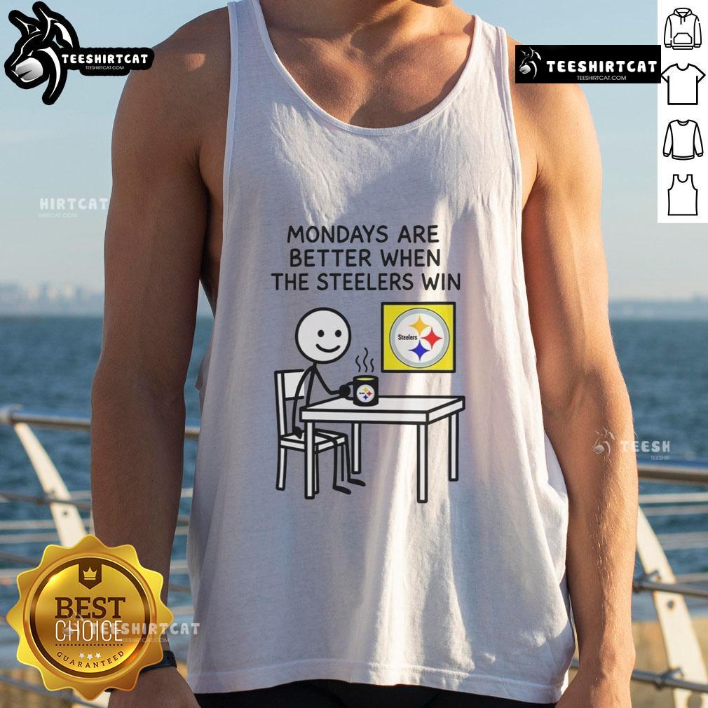 Funny meme tank top featuring Pittsburgh Steelers NFL 2025 design, perfect for brightening up your Nice Monday.