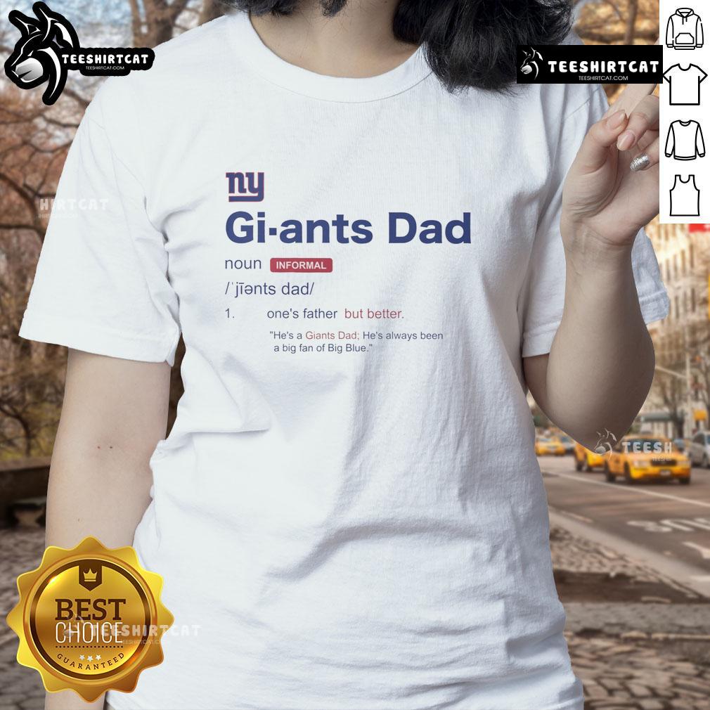 Nice New York Giants Dad Definition Ladies Tee featuring a stylish design for proud Giants fans.