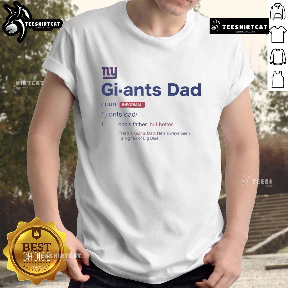 Alt Text: Nice New York Giants Dad Definition T-Shirt featuring bold graphics and a stylish design for proud Giants fans.