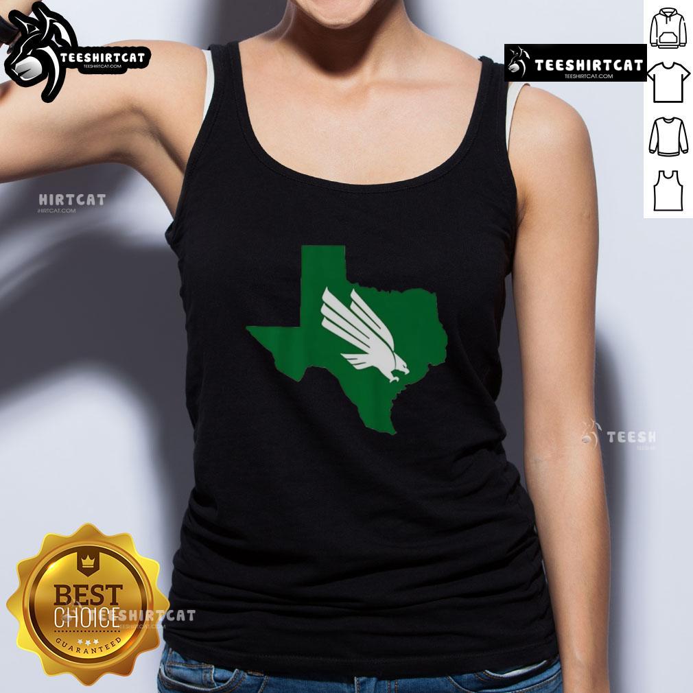 Alt Text: Nice North Texas Mean Green Texas Diving Eagle Tank Top showcasing vibrant design and school pride.