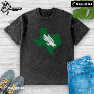 Nice North Texas Mean Green Texas Diving Eagle washed t-shirt showcasing vibrant design and comfortable fit.