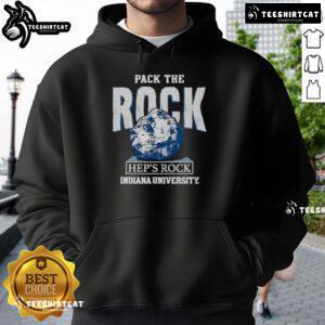 Nice Pack The Rock Indiana Hoosiers hoodie featuring vibrant team colors and logo, perfect for fans.