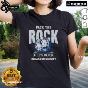 Nice Pack The Rock Indiana Hoosiers ladies tee featuring vibrant team colors and stylish design for fans.