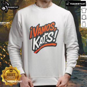 Nice Sam Houston Bearkats Football Vamos Kats sweatshirt featuring the team colors and logo for fans and supporters.