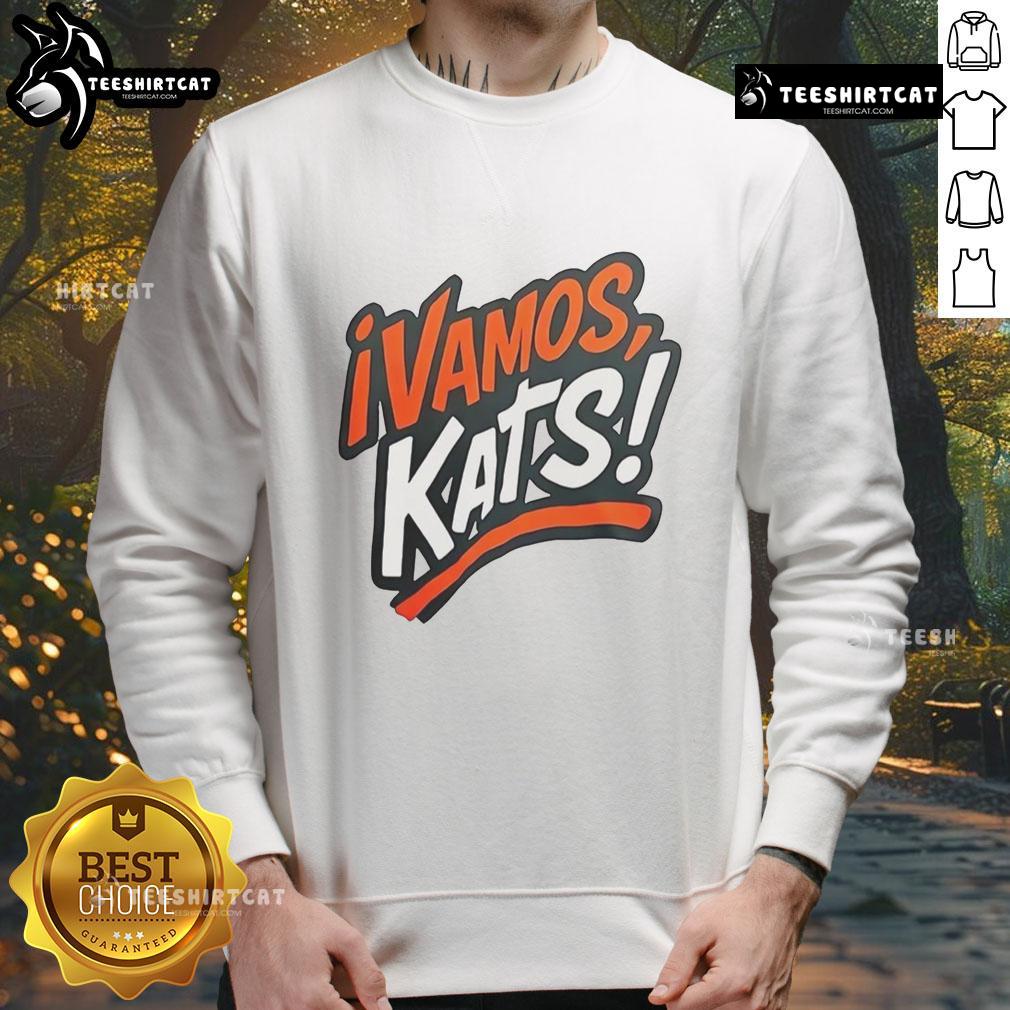Nice Sam Houston Bearkats Football Vamos Kats sweatshirt featuring the team colors and logo for fans and supporters.