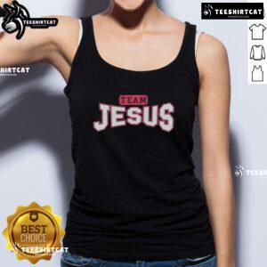 Nice Team Jesus Ministries tank top featuring a bold design promoting faith and community spirit in vibrant colors.