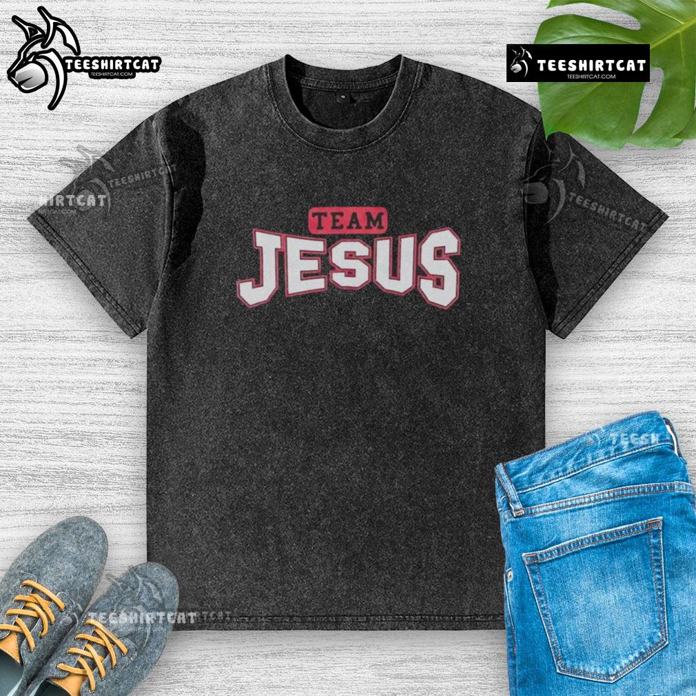 Nice Team Jesus Ministries Washed T-Shirt featuring a stylish design for faith-inspired casual wear.