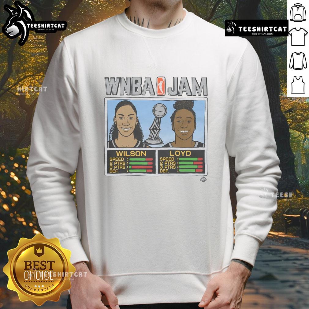 Nice WNBA Jam Aces 2025 Champs sweatshirt featuring Wilson and Loyd, celebrating their championship victory.