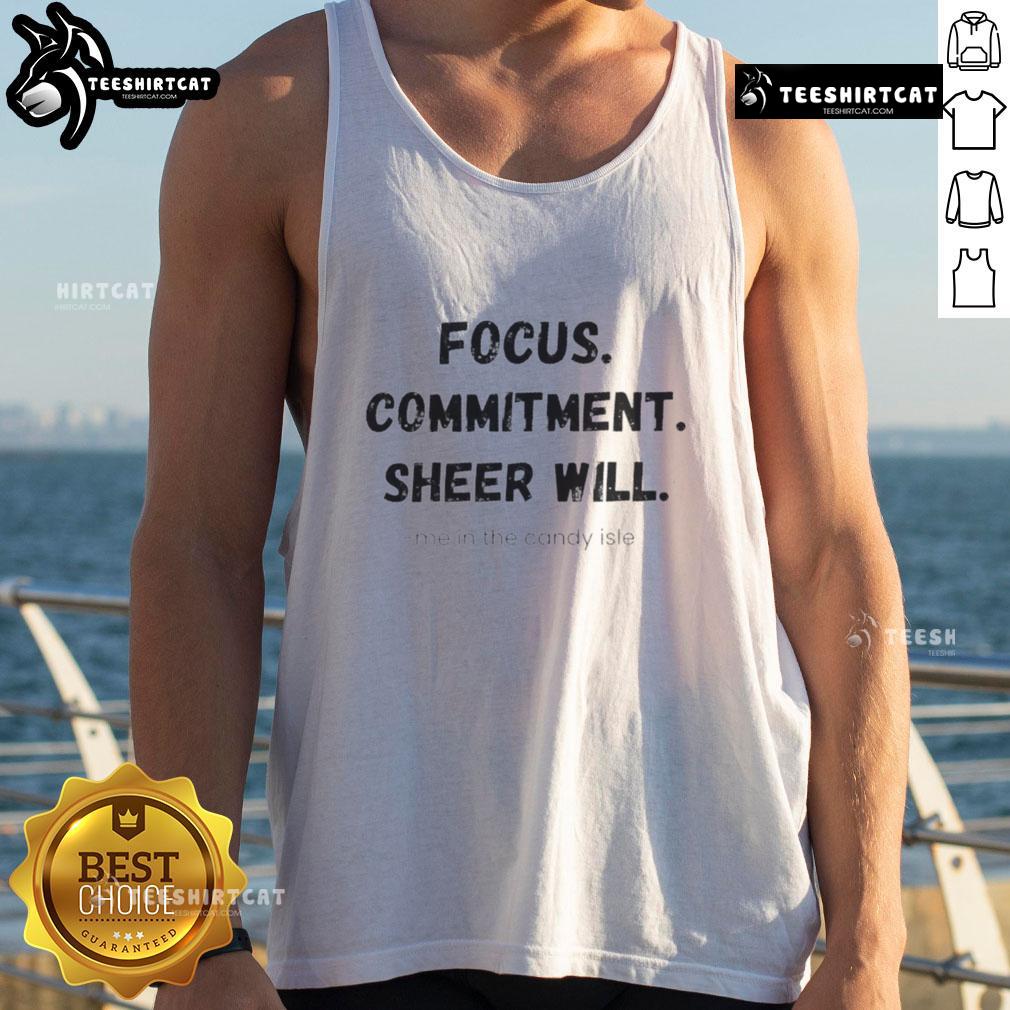 Official Focus Commitment Sheer Will Me In The Candy Isle Tank Top in vibrant colors, perfect for casual summer wear.