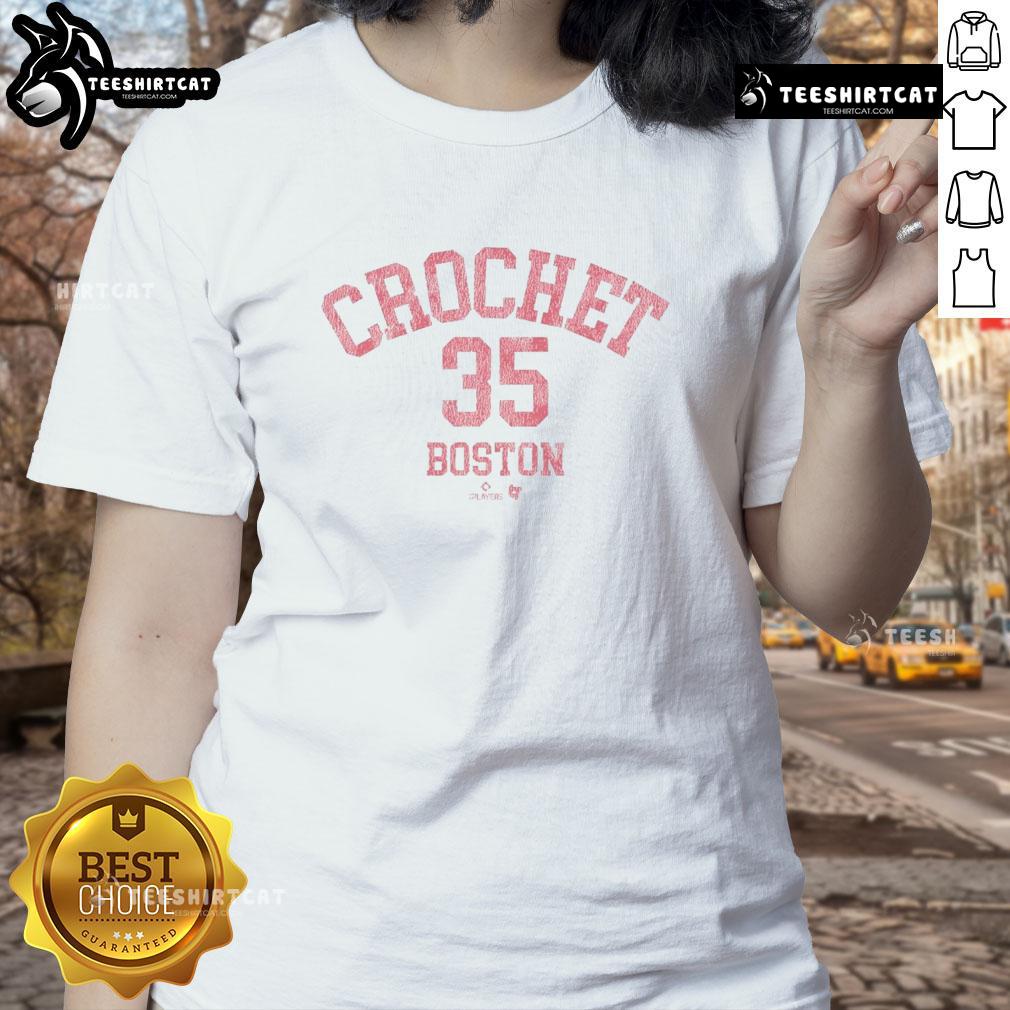 Official Garrett Crochet October Crewneck Ladies Tee in autumn colors, perfect for cozy fall fashion.